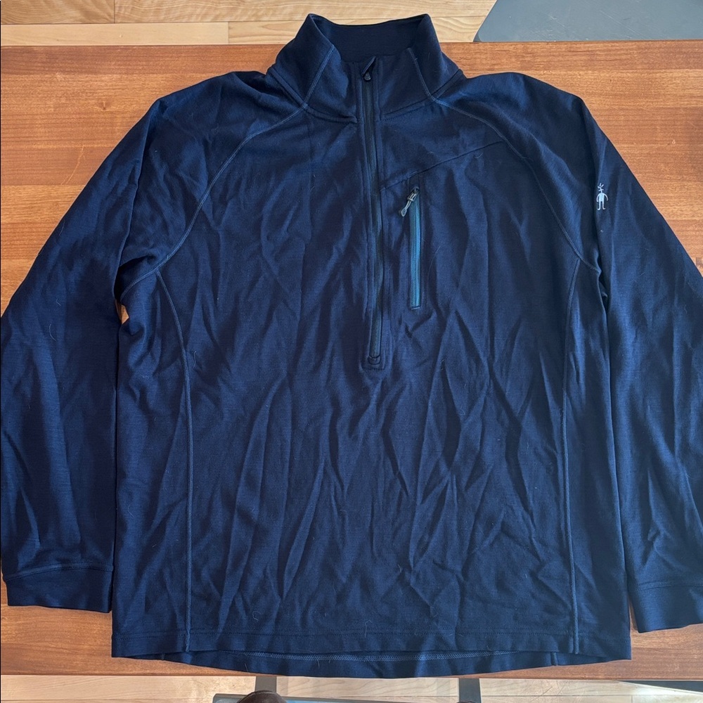 Smartwool Navy Blue Quarter-Zip Pullover